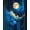 Blue, Pattern 1, variant on ODIKA 8'x10' Machine Washable Non-Slip Area Rug, Dreamy Astral Watercolor Style High Traffic Rug, Blue, 19032