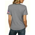 thumbnail image 6 of Fabrcox 1776-2026 250 Anniversary USA T Shirt Flag Print V Neck T Shirts for Women Short Sleeve Celebration Patriotic Freedom Women 4th of July Shirt Gray XL, 6 of 6