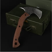Forged Camping Hatchet 11.81'' w/ Leather Sheath, Compact axe w/ Composite Handle