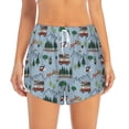 thumbnail image 2 of Gaeub Camping Caravan Print Women's Athletic Shorts,High Waisted Running Shorts,Pocket Sporty Short,Gym Elastic Workout Shorts-X-Large, 2 of 7