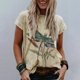 thumbnail image 2 of Mujeres Fahion Estampado floral Camisas casuales Cuello redondo Manga corta Camisetas casuales Cuello Blusa Túnica Tops Pompotops hkajfhjk458495, 2 of 5