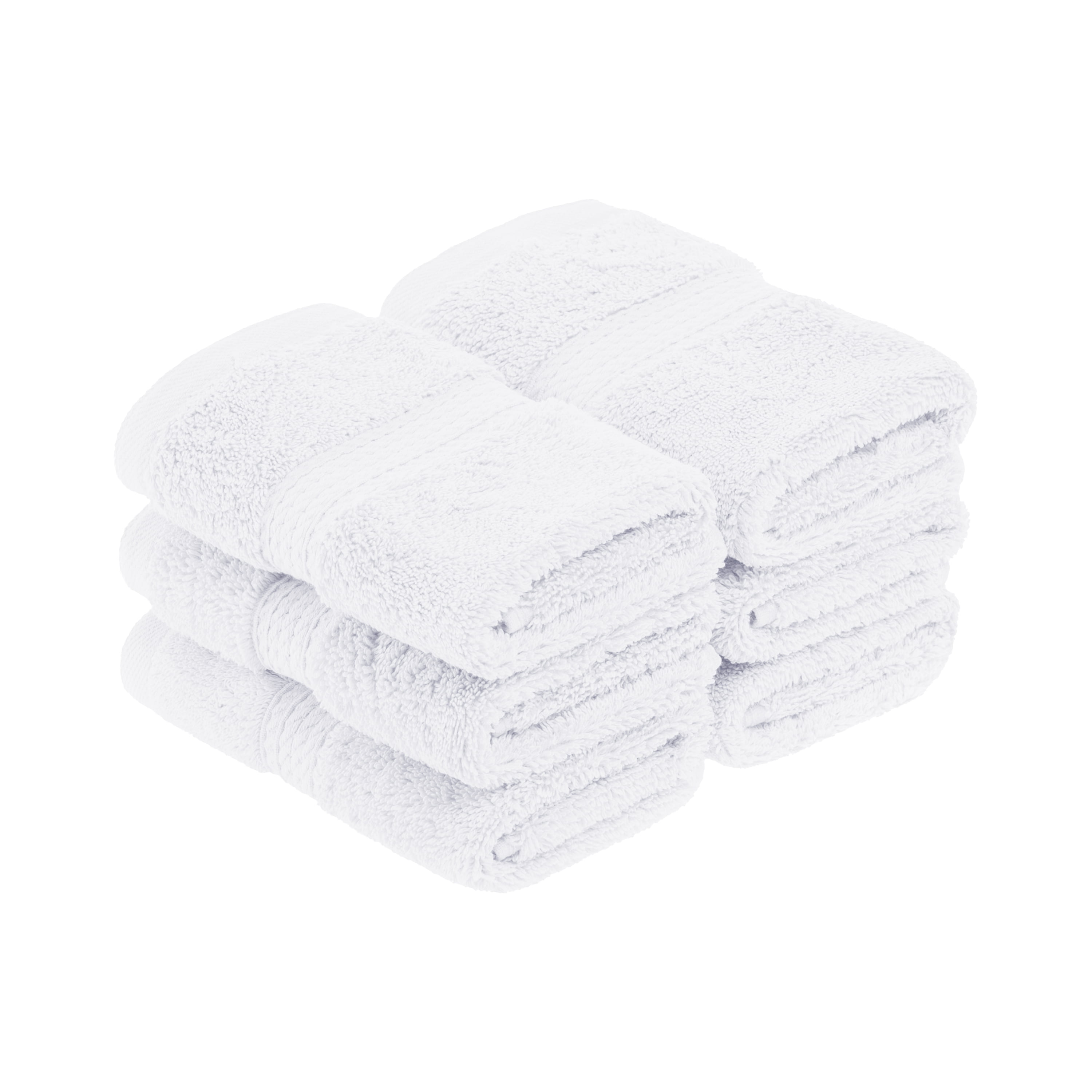 Superior Hymnia Egyptian Cotton Face Towel Set, White
