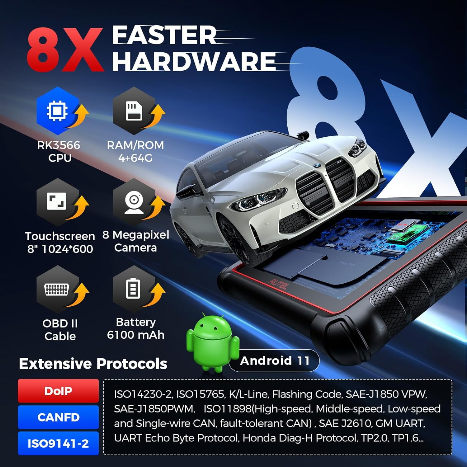 Autel OBD2 Scanner MK900, Bidirectional Diagnostic Tool,All System Diagnose, 40+ Service, Active Tests