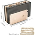 thumbnail image 2 of Kwuty Women Clear Purse Acrylic Box Clutch Handbag, Small Transparent Crossbody Evening Bag Stadium Approved Gold Chain Strap, 2 of 6