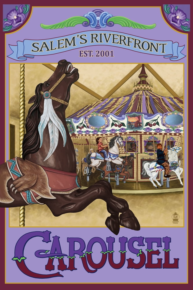 Salem's Riverfront Carousel, Oregon (24x36 Giclee Gallery Art Print ...