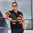 thumbnail image 4 of Balery Patriotic USA Butterfly Art Camisa Polo de Hombre con Estampado, de Manga Corta y Tejido Medio, Camisa Tipo Golf Polo-Small, 4 of 6