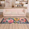 thumbnail image 2 of Yayeee Runner Rug for Bedroom 2'x6' Machine Washable Hallway Non Slip Mat, Large Colorful Flowers, 2 of 8