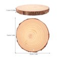 thumbnail image 3 of GOOHOCHY 5 rodajas de madera redondas de 14-15 cm, rodajas de madera natural para manualidades, proyectos de bricolaje y centros de mesa. Discos de corteza natural para hacer posavasos., 3 of 8