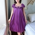 thumbnail image 2 of Admvng Nightgowns for Women Fashion Summer High Waist Casual Solid Round-Neck Short Sleeve Dress Womens Dresses, 2 of 4