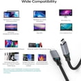 thumbnail image 4 of Zetic 100 W USB C to USB C Cable Pack of 2, 1.8 m USB C Cable Fast Charging Cable, QC4.0 Nylon Charging Cable, Compatible with MacBook Pro, MacBook Air, iPad Air, Galaxy S23 S22 Series, Steam Deck, 4 of 6