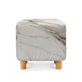 thumbnail image 2 of SCRAWLGOD Marble Print Light Beige Ottoman Cover Square Ottoman Covers Washable 13x13x15 Inch Slipcover for Living Room, Storage Footstool Furniture Protector for Dogs, Pets, 2 of 7