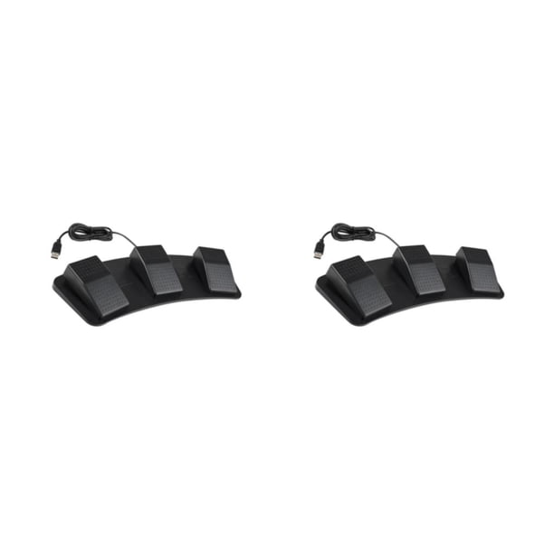 Moyic Upgraded USB Three Foot Switch PC Game Foot Pedal for Gaming Equipment Negro FS23-PM 2Conjunto