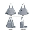 thumbnail image 3 of Gustave Small Tote Crossbody Bags for Women Nylon Multi-Pocket Shoulder Handbag Top Handle Satchels Purse Lightweight Messenger Bags with Zipper for Travel Work, Gray, 3 of 9