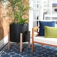 thumbnail image 2 of SAFAVIEH Loflen Outdoor Patio Planter, Natural/Black, 2 of 8