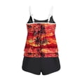 thumbnail image 5 of LYEAA Womens 3 Piece Tankini Swimsuits Colorblock Bathing Suit Tank Tops and Boyshorts Bottom Modest Swimwear, 5 of 8