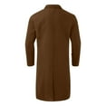 thumbnail image 5 of Fozruso Mens Autumn And Winter Long Windbreaker Wool Coat Coat Solid Color Slim Body, 5 of 5
