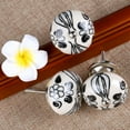 thumbnail image 5 of Uxcell 6 Pcs Hand Painted Ceramic Door Knobs Cabinet Drawer Wardrobe Cupboard Pull Handles #15, 5 of 7