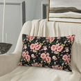 thumbnail image 5 of Pofeuu Rose Flowers Print Polyester Microfiber Plush Pillowcases, Super Soft and Cozy Pillow Case Covers with Envelop Closure（Pillow core not included）-16"x24", 5 of 6