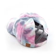 thumbnail image 3 of CC Tie-Dye Criss-Cross Elastic Back Women's Ponytail Dad Cap Hat, 3 of 16