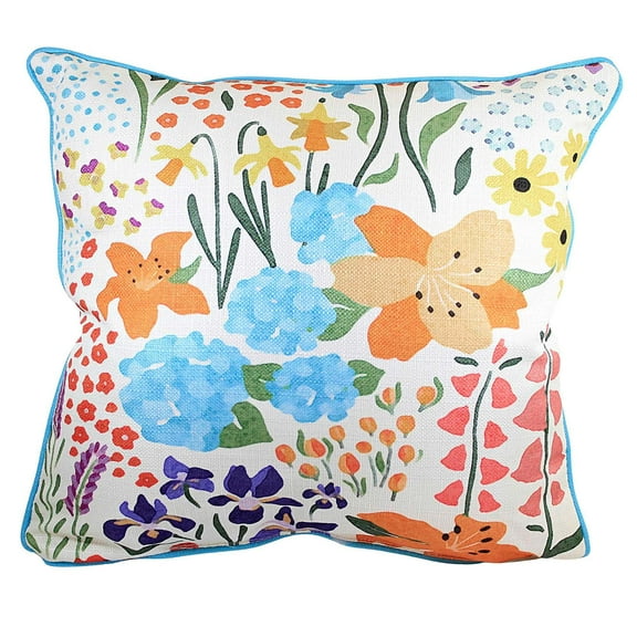Home Decor Charming Floral Pillow Polyester Spring Flowers Pat0061p