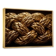 thumbnail image 2 of Designart "Golden Charm Of Abstract Challah In Judaism I" Judaism Floater Framed Canvas Art Print, 2 of 5