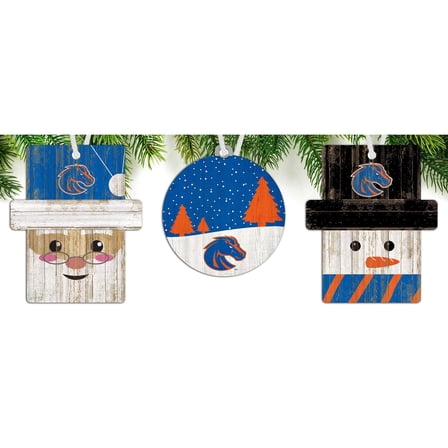 Boise State Broncos 3-Pack Ornament Set