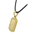 thumbnail image 2 of Stainless Steel Yellow Gold-Tone White CZ Muslim Islam God Allah Pendant Necklace, 2 of 3