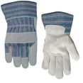 thumbnail image 2 of Hyper Tough Men's Gray Leather Palm with Safety Cuff, Large, 2 of 5