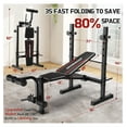 thumbnail image 4 of Multi-Function Weight Set with Squat Rack Leg Extension & Leg Adjustable Workout for Full Body Fitness Foldable Flat/Incline/Decline Upgrade Press for Home Gym, 4 of 9