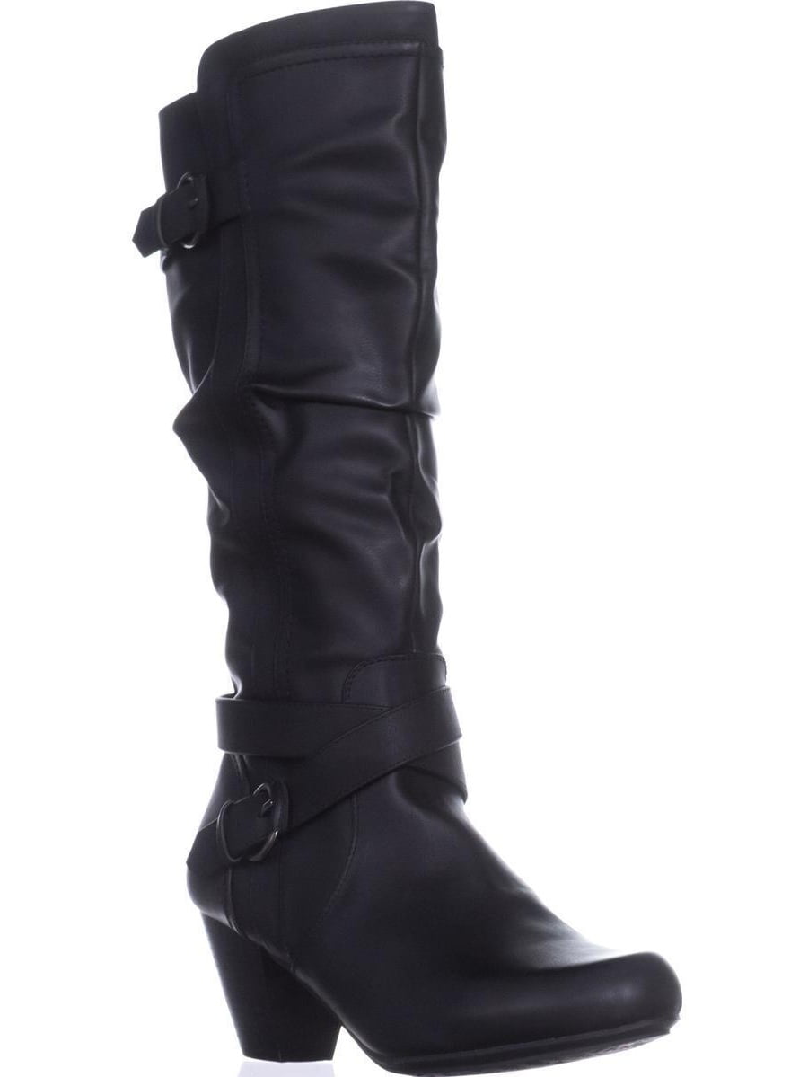 Rialto - Womens Rialto Crystal Knee High Slouch Boots, Black - Walmart.com - Walmart.com