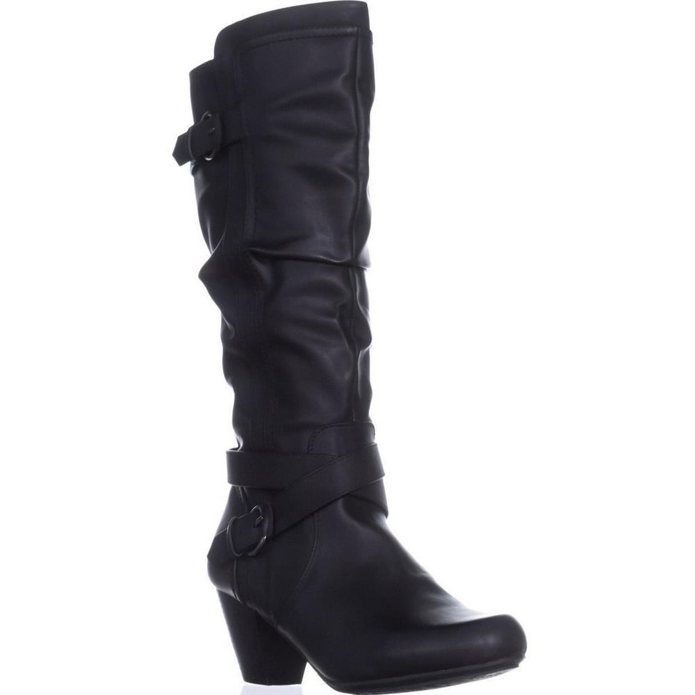 Rialto - Womens Rialto Crystal Knee High Slouch Boots, Black - Walmart ...