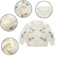 thumbnail image 7 of Godderr kids Baby Girls Knitted Cardigan Jacket Sweater Jacket Crewneck Knit Crochet Button Closure Cardigan Tops Toddler Infant Girls Knitted Coat Outwear, Sizes 9M-6Y, 7 of 7