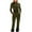 Green, variant on Lovskoo Womens Fashion Stretchy Bodysuit Long Sleeve Solid Color Slimming Jumpsuit High Neck Yoga One Piece No Belt