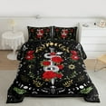 thumbnail image 2 of Manfei Gothic Snake Queen Comforter Set,Romantic Red Rose Bedding Sets,Boho bohemian Style Bedding Comforter Set For Girls Kids,Ultra Soft Home Decor Reversible,3 Pieces, 2 of 8