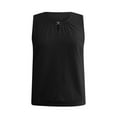 thumbnail image 6 of pstuiky Tank Tops, Womens Solid Keyhole V Neck Tank Top Summer Loose Fit Embroidered Eyelet Design Casual Comfortable Breathable Sleeveless Blouse Womens Vacation Outfits 2025 Clearance Black M, 6 of 10