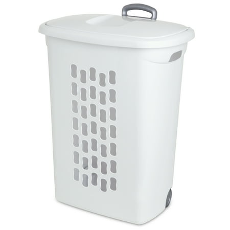 Sterilite Ultra Wheeled Laundry Hamper White Sterilite Ultra Wheeled Laundry Hamper White