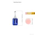 thumbnail image 4 of ANGARA Natural 1.5 ct Tanzanite Pendant with Diamond Trio in 925 Sterling Silver for Women (Size-8x6mm) | December Birthstone, Anniversary, Jewelry Gift for Women | Natural Tanzanite Necklace, 4 of 8