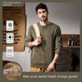 thumbnail image 4 of Suéter de punto nuevo de otoño e invierno para hombre, suéter holgado de cuello redondo, estilo perezoso, sudadera con capucha, ropa de manga larga de color sólido, 4 of 4