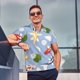thumbnail image 4 of Fotbe Colorful Koi Fish Camiseta Polo de Golf para Hombre con Estampado – Camisa Deportiva Transpirable con Cuello Abotonado-Large, 4 of 6