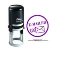 thumbnail image 1 of E-MAILED Round Self Inking Office Stationary Stamp Personalized Custom Shiny 20mm Rubber Stamp, 1 of 1