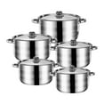 thumbnail image 1 of Juego de ollas para sopa de 5 piezas, olla para Fideos fácil de limpiar con tapa, juego de utensilios de cocina, olla de inducción para restaurante y Mango Argenta, 1 of 8