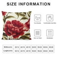 thumbnail image 6 of Nawypu  Peony Flower Throw Pillow Covers Red and White Floral Decorative Pillow Cases Cushion Covers for Sofa Couch Bedroom Home Decor Set of 2, 6 of 6