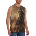 thumbnail image 2 of Balery Apocalyptic Skull Soldier Camisetas sin mangas para hombre, absorbe la humedad y protege contra el mal olor.-XX-Large, 2 of 7