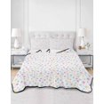 thumbnail image 2 of Full Size Quilt Bedding Set, Colorful Polka Dot Reversible Summer Quilt 3 Pieces, Modern Minimalist Geometric Lightweight Bedspreads Coverlets with 2 Pillow Shams for All Seasons, 2 of 5
