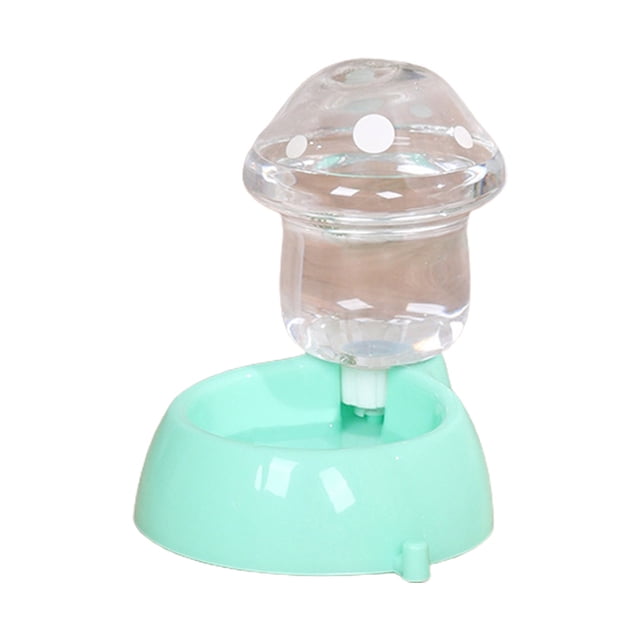 CSChome Distributeur d'Eau pour Animaux 500ML/1.8L Distributeur de Nourriture Automatique Grande Capacité en Forme de Champignon Récipient d'Eau et de Nourriture Bol