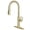 GOLD, variant on MASO Kitchen Faucet with Pull-Down Sprayer, 3 Spray Modes, Single Handle High Arc Sink Faucet for Kitchen, RV, Laundry and Bar, 304 Stainless Steel, Brushed Nickel