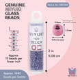 thumbnail image 3 of Miyuki Delica Seed Beads – Size 11/0 (1.6 mm), DB0284, Lined Aqua Amethyst, 7.2 g, Approx. 1440 Beads, 3 of 7
