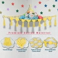 thumbnail image 5 of Stuffed Animal Hammock Corner, 56 Inch Jumbo Macrame Ceiling Toys Net, Yellow Wall Hanging Organizer Holder Plush Storage Display Net Mesh with String Light for Nursery Playroom Kid Room Decor, 5 of 17