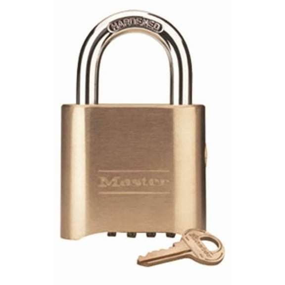 Master Lock - 176-P416 Brass Combination Padlock (Keys Sold Separately)