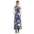thumbnail image 3 of 24seven Comfort Apparel Sleeveless Rust Floral Maternity Maxi Dress, 3 of 4